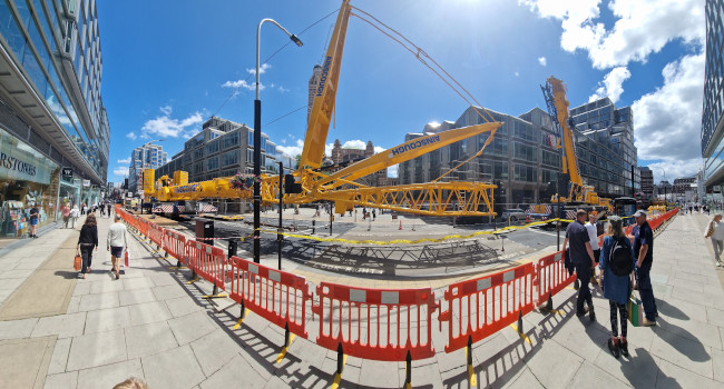 Victoria Street Crane Setup