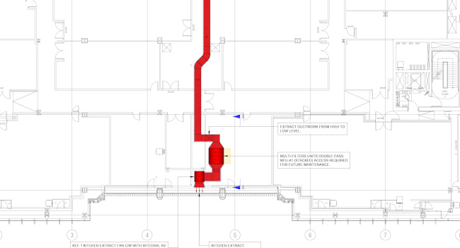 Example drawing of New Kitchen Extract System