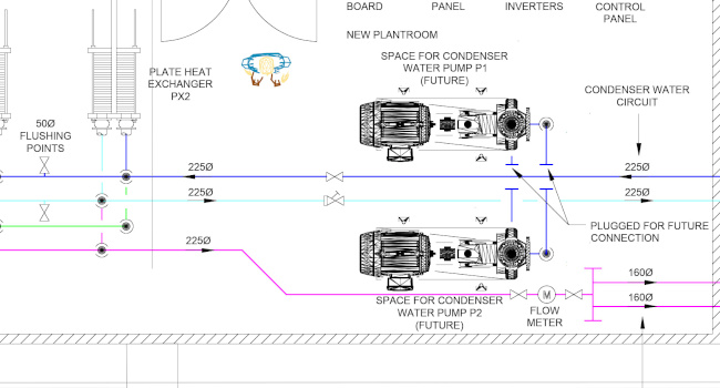 Drawing of new Ground Source Plantroom